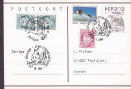 Norway Uprated Postal Stationery Ganzsache Beaver Sonderstempel OLYMPISKE VINTERLEKER FAUSKE 1994 Olympic Games - Postal Stationery