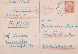 Saargebiet Saar Sarre - Postkarte Heuss (MiNr: P 47) 1957 - Siehe Scan - Other & Unclassified