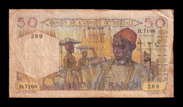 French West Africa Africa Occidental Francesa 50 Francs 1954 Pick 39(2) Bc F - Other - Africa