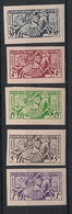 MONACO - 1951 - N°YT. 371 à 375 - Sceau Princier - Non Dentelé / Imperf. - Neuf Luxe ** / MNH / Postfrisch - Errors And Oddities