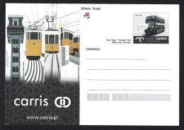 Electric Elevators Lisbon. Funicular. Postcard Of Elevators Carris De Lisboa Railway Company. Bica, Lavra S.Justa Lifts - Tramways