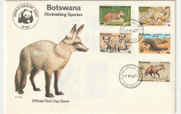 Botswana - 1977 - Diminishing Species WWF - Botswana (1966-...)