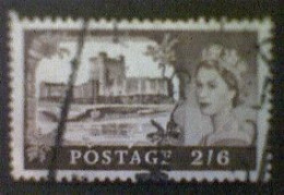 Great Britain, Scott #309, Used(o),1958, Castles: Carrickfergus, 1/6, Dark Brown - Usati