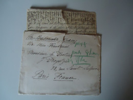 RUSSIA   COVER 1907 POSTED FRANCE INCLUSED     LETTER - Other & Unclassified