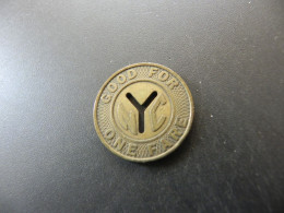 Jeton Token - USA - New York City Transit Authority - Good For One Fare - Sonstige & Ohne Zuordnung