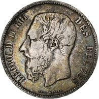 Monnaie, Belgique, Leopold II, 5 Francs, 5 Frank, 1870, Bruxelles, TB, Argent - 5 Frank