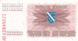 Bosnia And Herzegovina,10.000 Dinara, Pick-17a, 1993. - Bosnie-Herzegovine