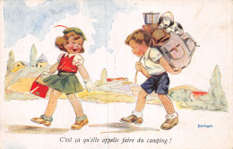 PIE-23-GOLL. 7505 : CARTE ILLUSTREE. HUMOUR. JANSER. CAMPING - Janser