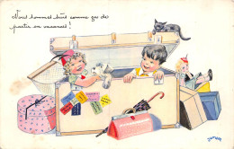 PIE-23-GOLL. 7508 : CARTE ILLUSTREE. HUMOUR. JANSER. BAGAGES POUR LES VACANCES. MALLE - Janser