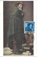 ESPAGNE - CARTE MAXIMUM - Yvert N° 936 - OEUVRE De VELASQUEZ - JOURNEE Du TIMBRE 1959 - Maximumkarten