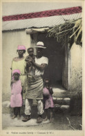 Curacao, D.W.I., Native Country Family (1930s) Sunny Isle No. 12 Postcard - Curaçao