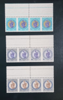 1967 Iran Persia Mohammad Reza Shah Coronation With Pair Top Sheet Margin Double Pair. Scott 1453-55 - Iran