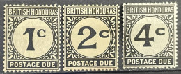 BRITISH HONDURAS  - MH* - 1923 - # J 1/3 - Honduras Británica (...-1970)