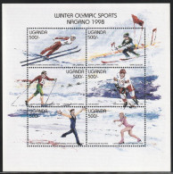 1997 Uganda Winter Olympic Games In Nagano Minisheet (** / MNH / UMM) - Hiver 1998: Nagano