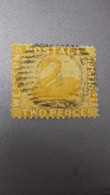 Ancien Timbre " Cygne " Western Postage Australia : Two Pence - Usati