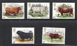 Great Britain - Scott 1044-1048  Cows - Usati