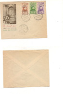 GM441 LIBIA 1955 FDC TRIPOLITANIA 3 STAMPS TRIPOLI 16 - Libia