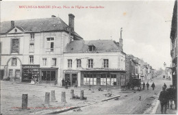 MOULINS-LA-MARCHE - Place De L'Eglise Et Grande Rue - Moulins La Marche