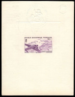 FRENCH WEST AFRICA(1956) Plane Over Dakar Harbor. Deluxe Sheet. Scott No C12, Yvert No PA12. - Other & Unclassified