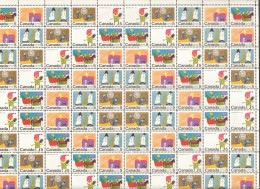 1970 Xmas Issue Sc 519-528 Two Complete MNH Sheets Of 100 - Full Sheets & Multiples