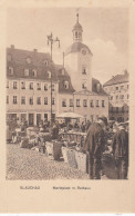 Glauchau - Marktplatz Mit Rathaus - Glauchau