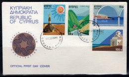 1971 CYPRUS TOURISM FDC - Lettres & Documents