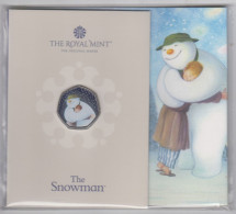 UK 50p Coin 2020 Snowman - Brilliant Coloured Uncirculated BU In Royal Mint Pres/Pack - 50 Pence