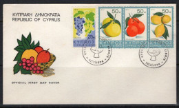 1974 CYPRUS FRUITS FDC - Cartas