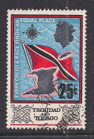 Trinidad & Tobago 1969 - 72 QE2 25ct Flag & Map Used SG 348  ( A1416 ) - Trinidad & Tobago (1962-...)