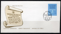 1988 CYPRUS HUMAN RIGHTS FDC - Lettres & Documents