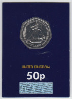 UK 50p Coin Dinosaur- Brilliant Uncirculated BU In Blue Card - 50 Pence