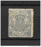 LOTE 1891B   ///   ESPAÑA  TIMBRE MOVIL  1899    10 CTMOS  NUEVOS SIN GOMA - Revenue Stamps