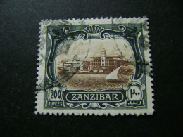 ZANZIBAR 1908 Scarce Top Value 200R Postage Stamp (SG 245 Or Scott 119) - Fiscally Used As Revenue - Zanzibar (...-1963)