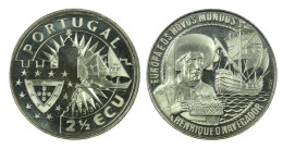 PORTUGAL - 2 ½ ECU - 1991 - KM X# 21 - Henrique O Navegador - Europa E Os Novos Mundos - 2,5 - Portugal