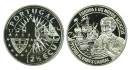 PORTUGAL - 2 ½ ECU - 1996 - KM X# 52 - Pedro Alvares Cabral - Europa E Os Novos Mundos - 2,5 - Portugal