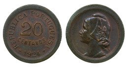 PORTUGAL - $20 ( 20 Centavos ) - 1924 - KM 574 - A.G. 15.01 - REPÚBLICA - Portugal