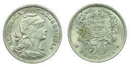 PORTUGAL - $50 ( 50 Centavos ) - 1945 - KM 577 - A.G. 20.10 - REPÚBLICA - Portugal