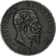 Monnaie, Italie, Vittorio Emanuele II, 5 Lire, 1861, Torino, Très Rare, TTB - 1861-1878 : Victor Emmanuel II.