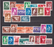 1959/1961 -1962  Bulgarian Economy+Surcharge  Mi-145/51+1187/93+1234/36+1282/94+1287b 32v.-used (O) Bulgaria /Bulgarie - Oblitérés