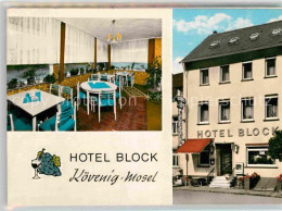 42624033 Koevenig Hotel Block Speiseraum Blick Zur Mosel Doppelkarte Koevenig - Kroev
