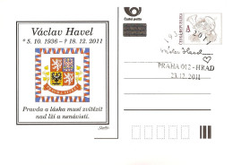 CDV C Czech Republic Vaclav Havel 1936 - 2011 COAT OF ARMS STANDART - Autres & Non Classés
