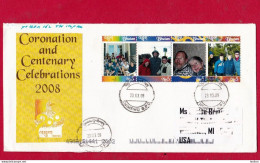 BHUTAN 2009 Cover To USA With 4x 5 NU Personalized Stamps 2008 Coronation Celebrations - Laser Jet Printing - BHOUTAN - Bhoutan