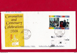 BHUTAN 2009 Cover To USA With 2x 10 NU Personalized Stamps 2008 Coronation Celebrations - Laser Jet Printing - BHOUTAN 4 - Bhoutan