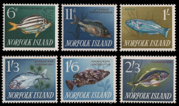 Norfolk-Insel 1962 - Mi-Nr. 45-50 ** - MNH - Fische / Fish - Norfolk Island