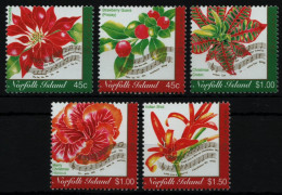 Norfolk-Insel 2001 - Mi-Nr. 770-774 ** - MNH - Blumen / Flowers - Norfolk Island