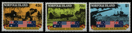 Norfolk-Insel 1991 - Mi-Nr. 516-518 ** - MNH - 2. Weltkrieg / World War II - Norfolk Island