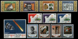 Norfolk-Insel 1986 - Mi-Nr. 381-382, 386-389, 390-392 & 397-400 ** - MNH - Norfolk Island