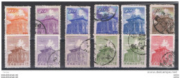 TAIWAN:  1959/60  PAGODA  -  LOT  12  USED  STAMPS  -  YV/TELL. 284//344 - Oblitérés