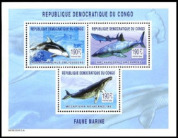 République Démocratique Du Congo - BL248 - Faune Marine - 2003 - MNH - Mint/hinged