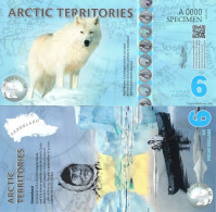ARCTIC Territories 6 Polar Dollars 2013 UNC Polymer  SPECIMEN - Altri – America